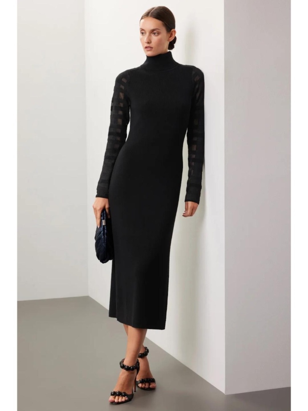 Esteban Cortazar Mesh Sleeve Sweater Dress - size M